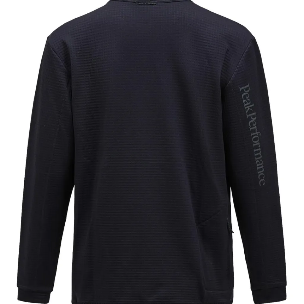Ski Truien|Wintersport-Peak Performance Trail Polartec sweater heren black