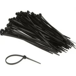 Lijm, Kit & Tape-Perel Tie-wrap 100 x 2,5 mm zwart per 100 stuks