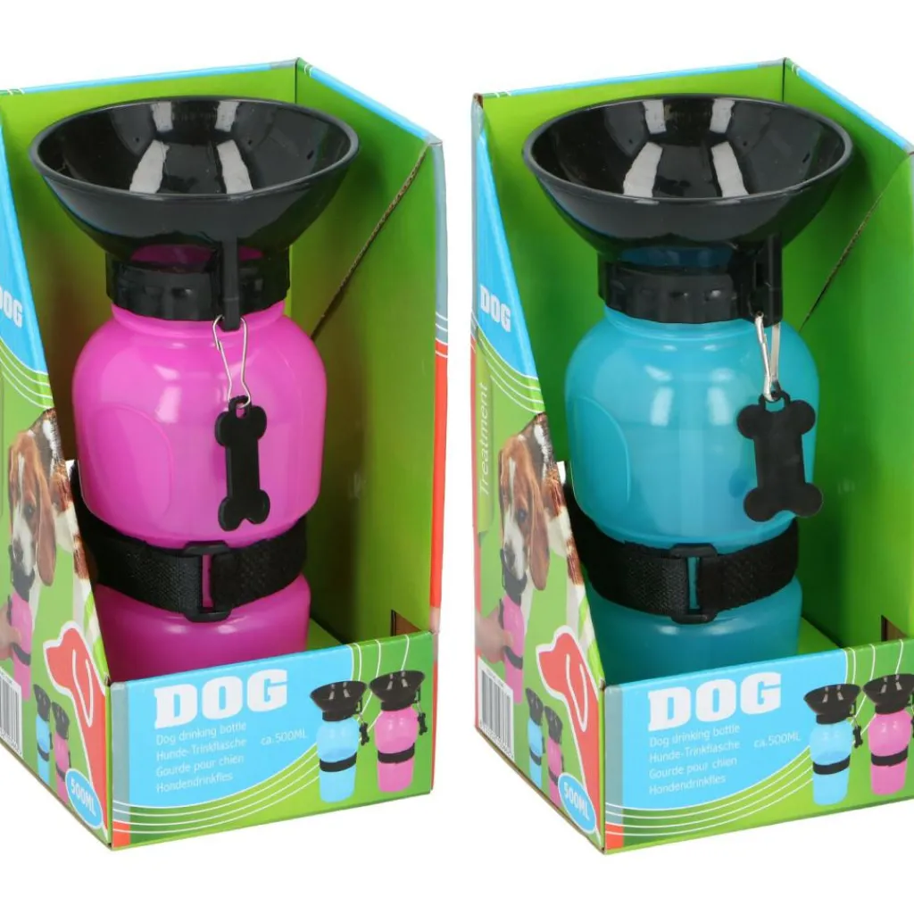 Hondenartikelen-Pet Treatment Hondendrinkfles 500 ml assorti
