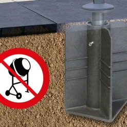 Platinum ingraaf parasolvoet< Parasolvoeten