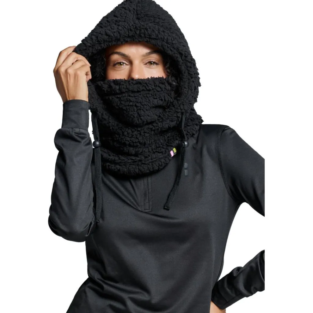 Mutsen|Wintersport-Poederbaas Fluffy balaclava black