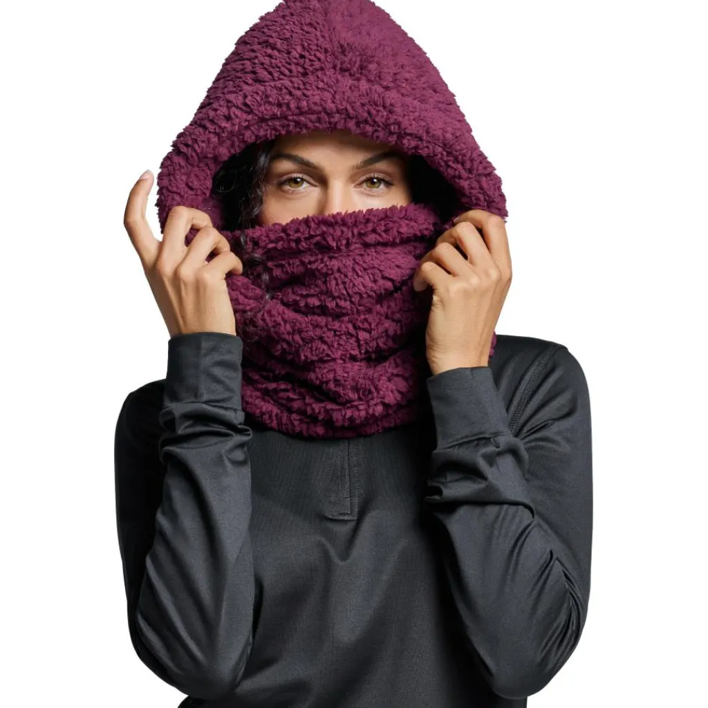 Mutsen|Wintersport-Poederbaas Fluffy balaclava bordeaux