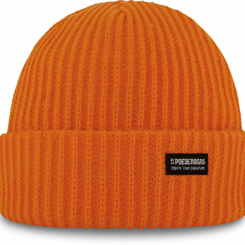 Mutsen|Wintersport-Poederbaas Royal Rib muts orange