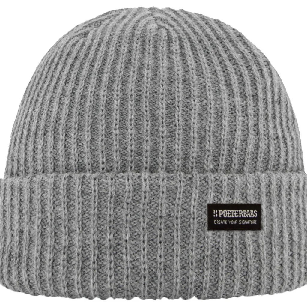 Mutsen|Wintersport-Poederbaas Royal Rib muts grey
