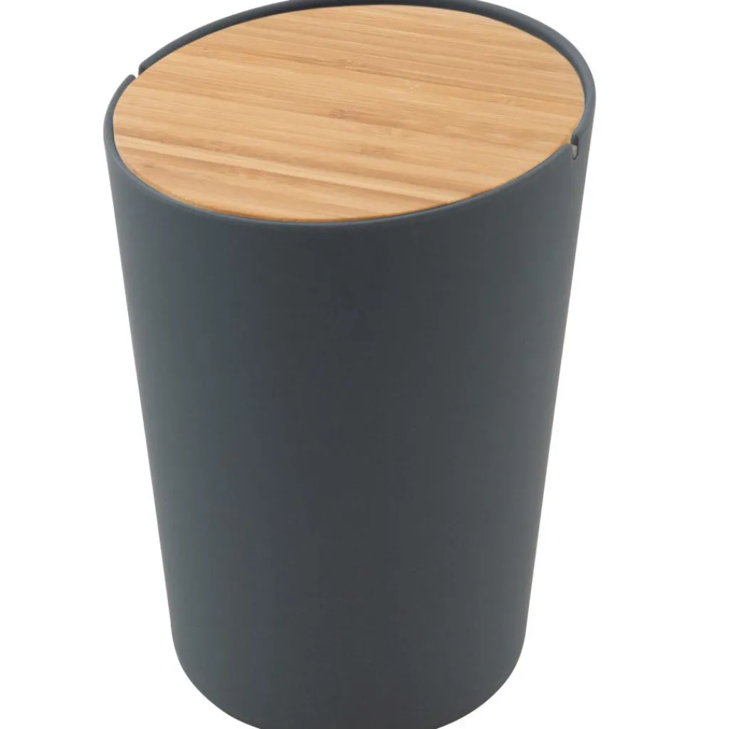 Emmers & Bakken-Point-Virgule Bamboe afvalbakje donkergrijs