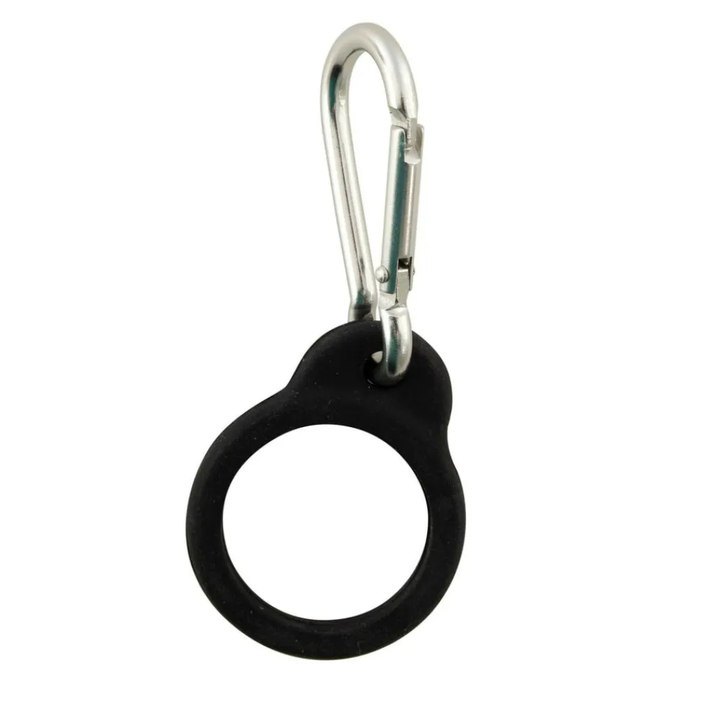 Point-Virgule karabijnhaak met houder voor drinkfles zwart< Drinkflessen