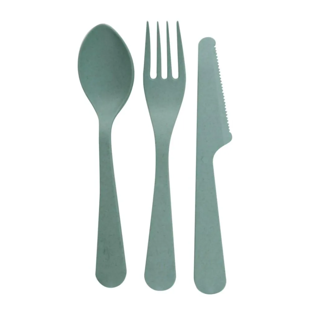 Bestek-Point-Virgule PLA bestekset saliegroen 3-delig