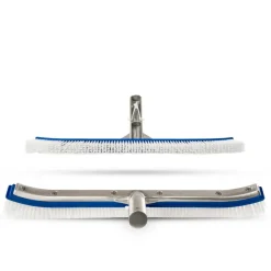 Poolquip Wand- en bodemborstel met aluminium rug< Zwembad Schoonmaak