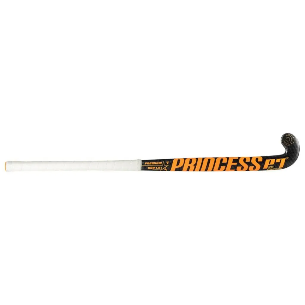 Princess Hockey Indoor Premium 7 Star SG9 low bow hockeystick black orange - 36,5 inch< Hockeystick