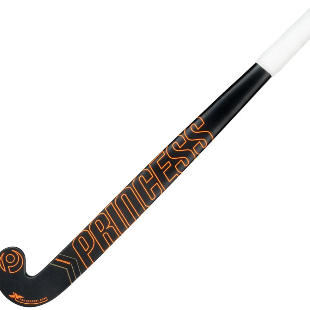 Hockeystick-Princess Hockey Premium 7 STAR SG9 Low Bow hockeystick black orange