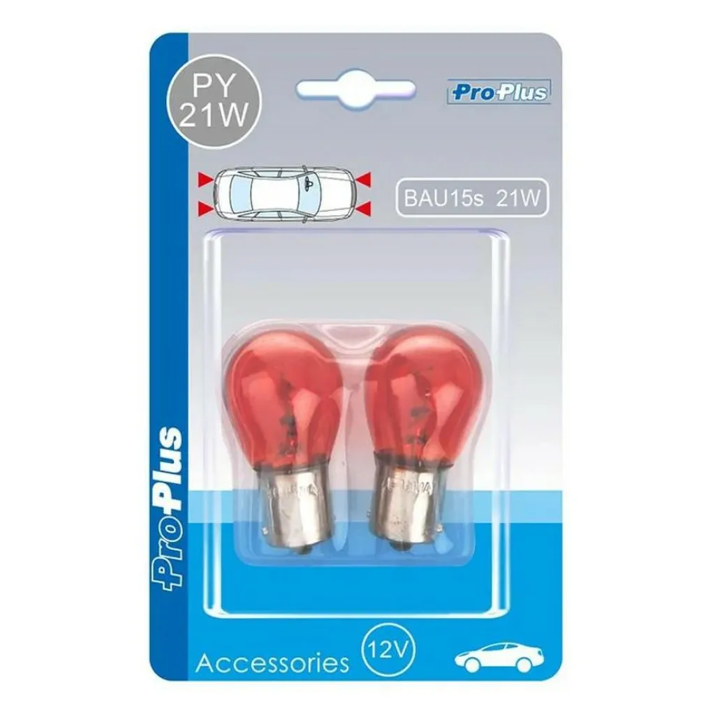 Verlichting Carrosserie-ProPlus BAU15s 12V 21W halogeenlamp oranje set van 2 stuks
