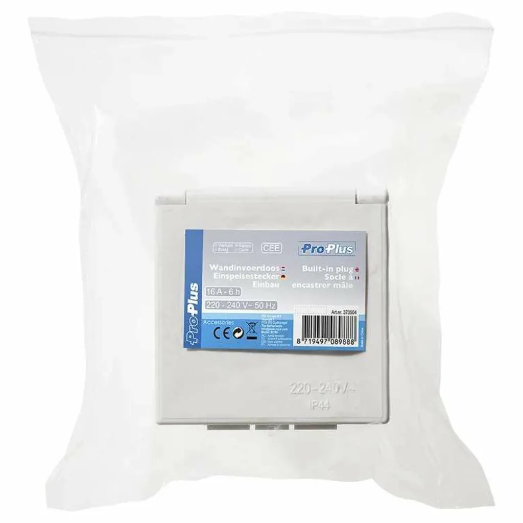 Camping Elektra-ProPlus CEE wandinvoerdoos vierkant wit