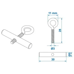 Voortent Accessoires-ProPlus Eindstop voor tentrail 5-6 mm set van 2 stuks
