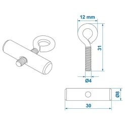 Voortent Accessoires-ProPlus Eindstop voor tentrail 8-10 mm set van 2 stuks