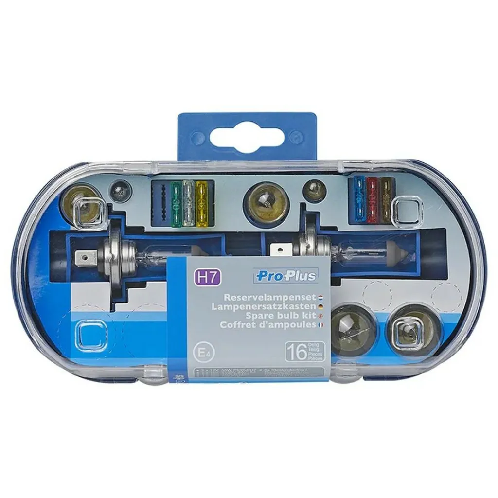 Verlichting Carrosserie-ProPlus H7 reservelampenset 16-delig