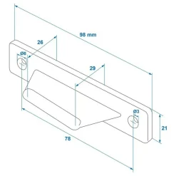Hang- & Sluitwerk-ProPlus Hymer deurvanger bovenzijde grijs