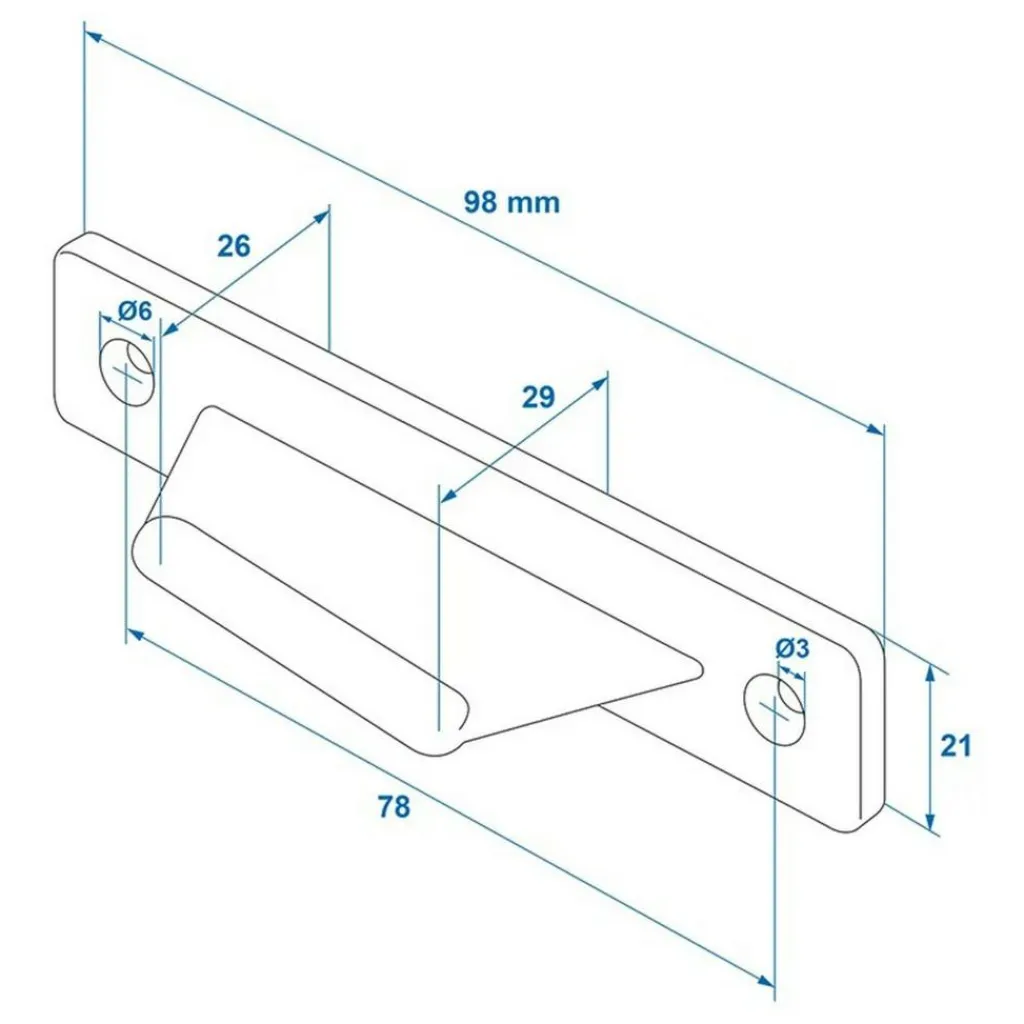 Hang- & Sluitwerk-ProPlus Hymer deurvanger bovenzijde grijs