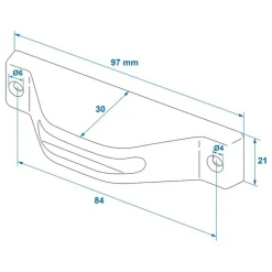 ProPlus Hymer deurvanger onderzijde zwart< Hang- & Sluitwerk