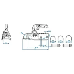 Aanhangwagenmateriaal-ProPlus Kogelkoppeling 2300 kg
