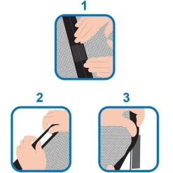 Deurgordijnen-ProPlus Magnetische hordeur 210 x 100 cm black