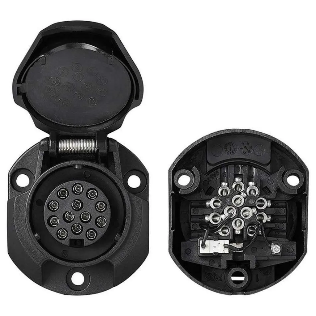 Camping Elektra-ProPlus 13-polige Jaeger stekkerdoos met micro-switch