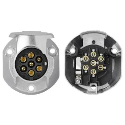 Camping Elektra-ProPlus 7+1-polige metalen stekkerdoos