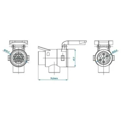 ProPlus 7-polige naar 13-polig Jaeger verloopstekker< Camping Elektra