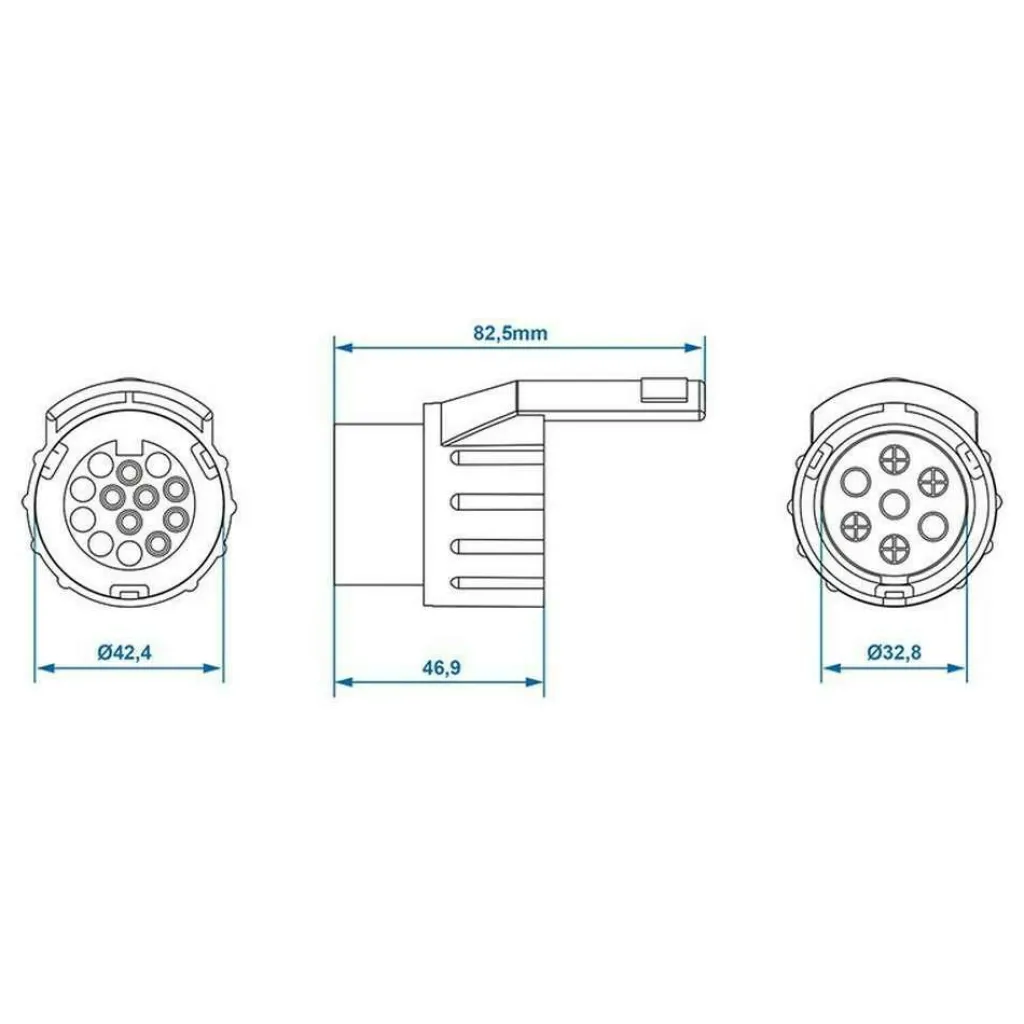 Camping Elektra-ProPlus 7-polige naar 13-polige verloopstekker