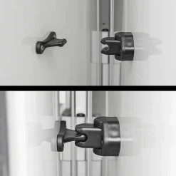 Hang- & Sluitwerk-ProPlus Scharnierende deurvanger zwart