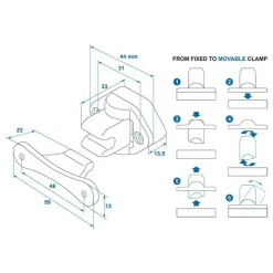 Hang- & Sluitwerk-ProPlus Scharnierende deurvanger zwart