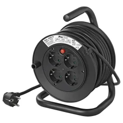 ProPlus Schuko 4-way kabelhaspel 15 meter< Camping Elektra