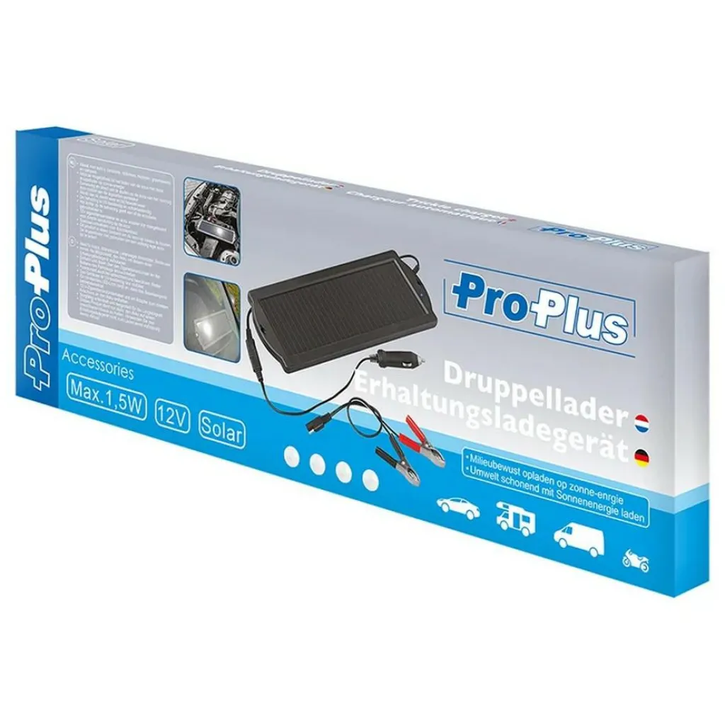 Accu's & Batterijen-ProPlus Solar druppellader 12V 1,5 watt