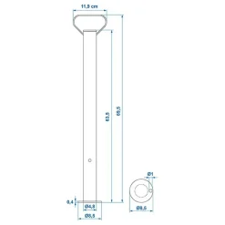 Neuswielen-ProPlus Steunpoot 48 mm