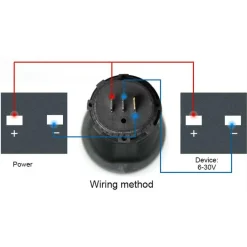 Camping Elektra-ProPlus Volt-Ampere meter inbouw