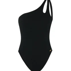 Protest Lace One Shoulder badpak dames true black< Badpakken