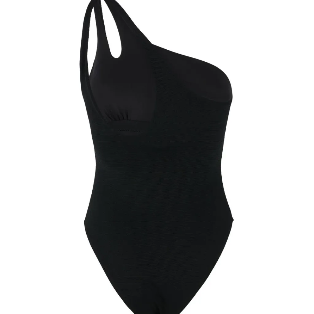 Protest Lace One Shoulder badpak dames true black< Badpakken