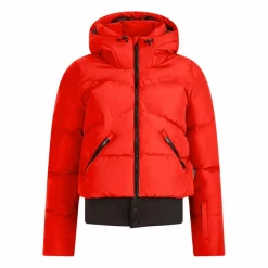 Ski Jassen|Wintersport-Protest Preppy winterjas dames poppy red