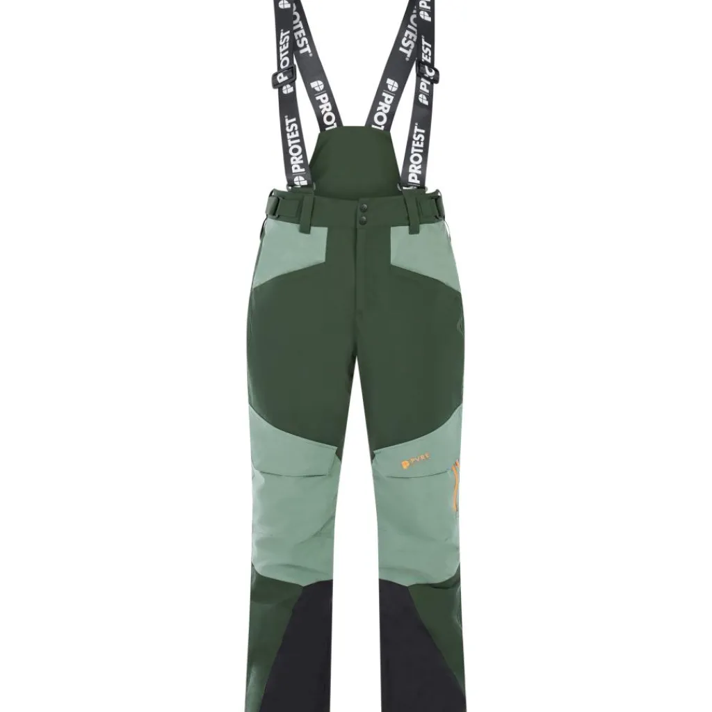 Skibroeken|Wintersport-Protest Reider salopette skibroek heren kale green
