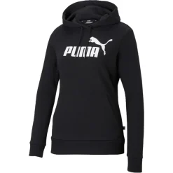 Truien & Vesten-Puma Essentials Logo hoodie dames black