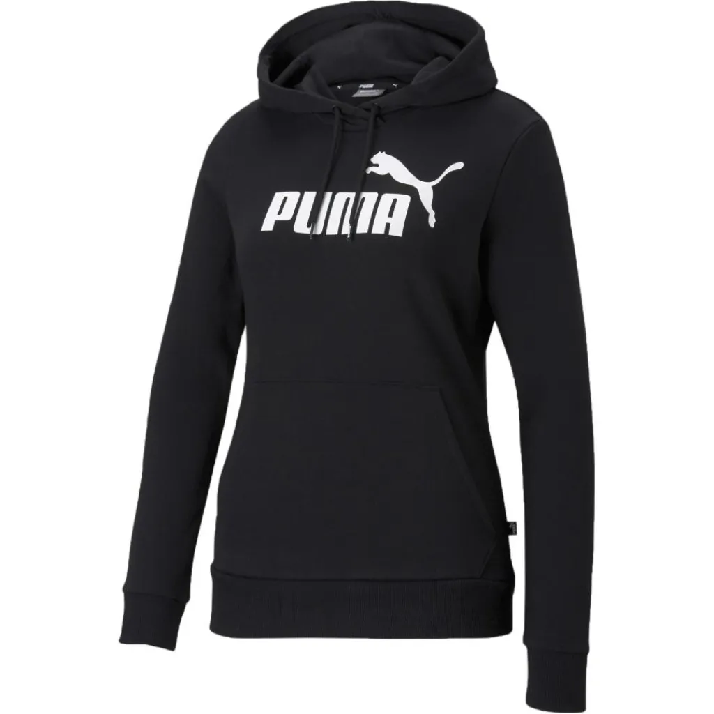 Truien & Vesten-Puma Essentials Logo hoodie dames black