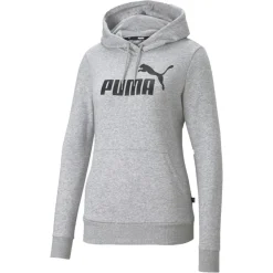 Puma Essentials Logo hoodie dames light grey heather< Truien & Vesten