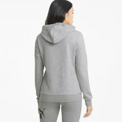 Puma Essentials Logo hoodie dames light grey heather< Truien & Vesten
