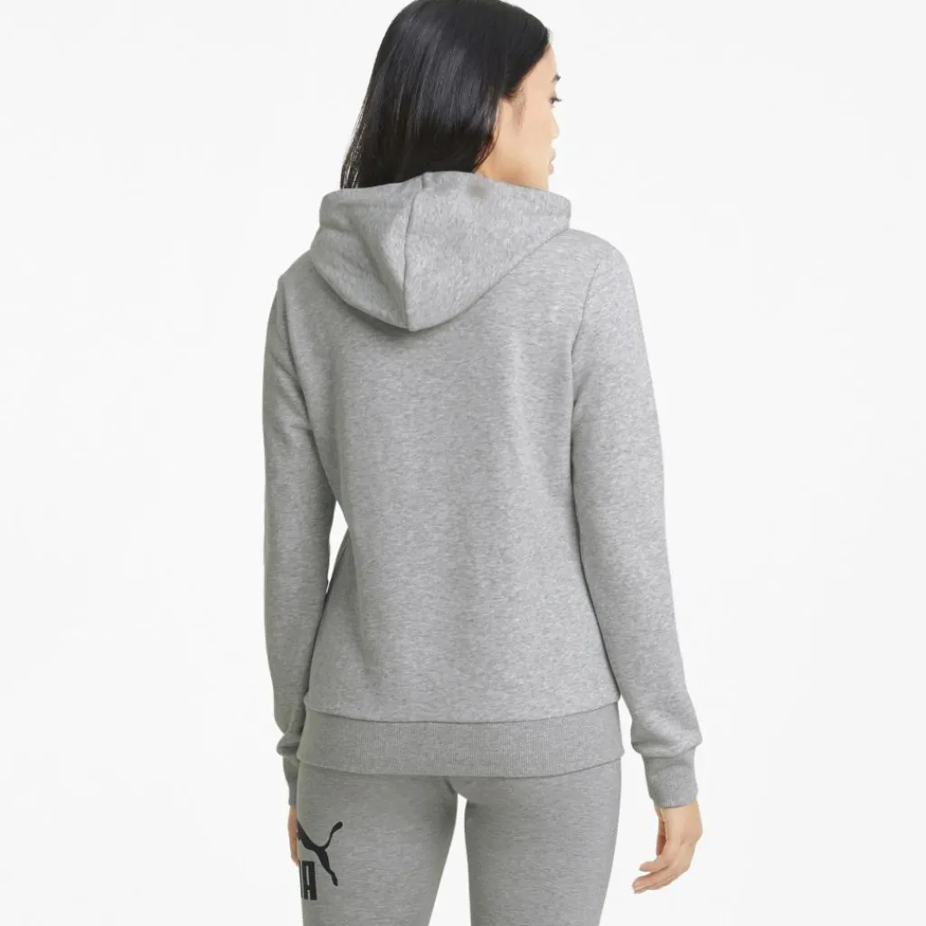 Puma Essentials Logo hoodie dames light grey heather< Truien & Vesten
