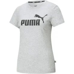 Shirts, Polo's & Blouses-Puma Essentials Logo shirt dames light grey heather