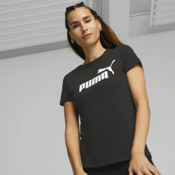 Shirts, Polo's & Blouses-Puma Essentials Logo shirt dames black