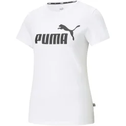 Puma Essentials Logo shirt dames white< Shirts, Polo's & Blouses