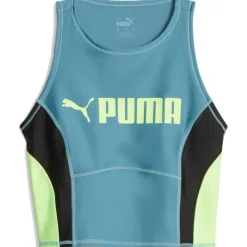 Puma Fit Eversculpt sport bh dames bold blue speed green< Sportbh's