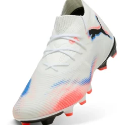 Puma Future 8 Match FG - AG voetbalschoenen white black glowing red< Voetbalschoenen