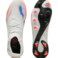 Puma Future 8 Match FG - AG voetbalschoenen white black glowing red< Voetbalschoenen