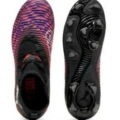 Puma FUTURE 8 MATCH FG AG voetbalschoenen junior black white glowing red< Voetbalschoenen